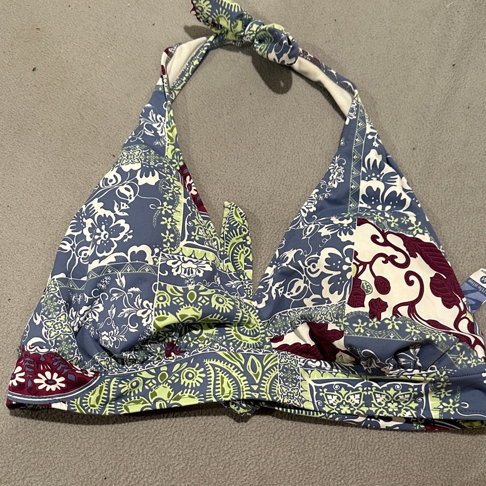 Title Nine Floral Patchwork Bikini Top - image 1